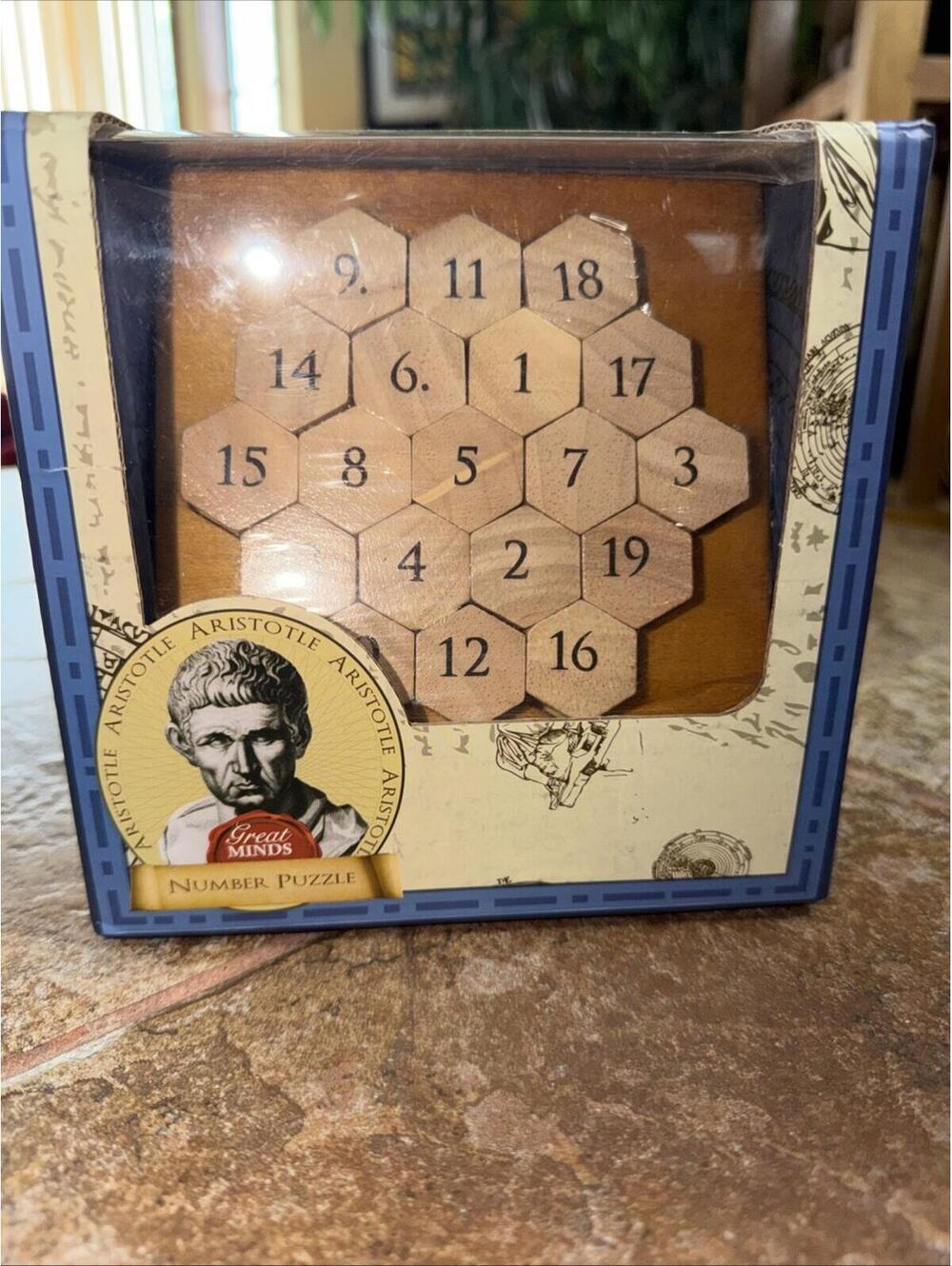 Great Minds-Aristotle's Number Puzzle-wooden-Numerical Nightmare-new/sealed